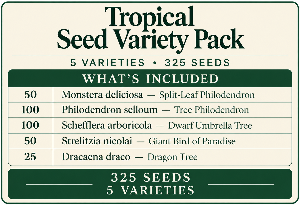 Tropical Seed Variety Pack – 5 Varieties, 325 Seeds